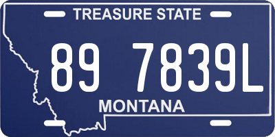 MT license plate 897839L