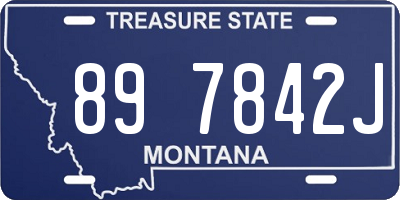 MT license plate 897842J