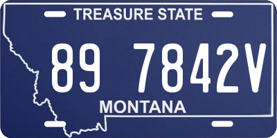 MT license plate 897842V