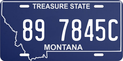 MT license plate 897845C