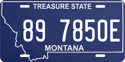 MT license plate 897850E