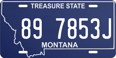MT license plate 897853J