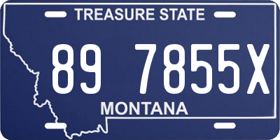 MT license plate 897855X