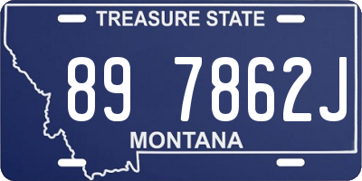 MT license plate 897862J