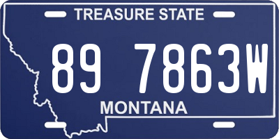MT license plate 897863W