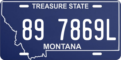 MT license plate 897869L
