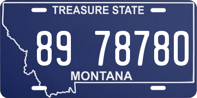 MT license plate 897878O