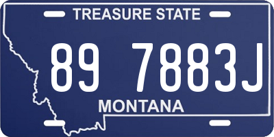 MT license plate 897883J