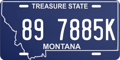 MT license plate 897885K