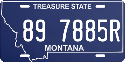 MT license plate 897885R