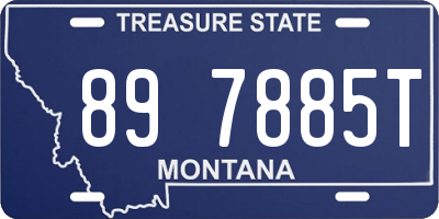 MT license plate 897885T