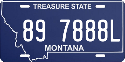 MT license plate 897888L