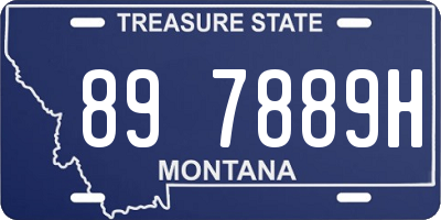 MT license plate 897889H