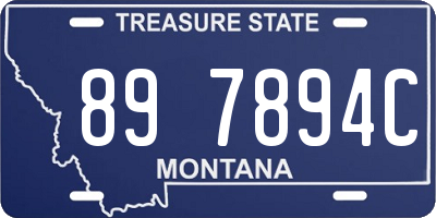 MT license plate 897894C