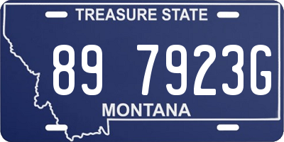 MT license plate 897923G