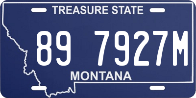 MT license plate 897927M