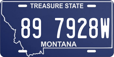 MT license plate 897928W