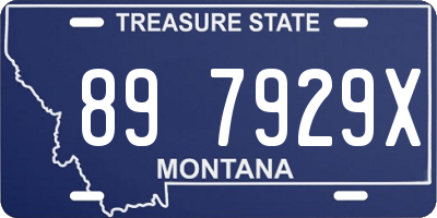 MT license plate 897929X