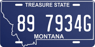 MT license plate 897934G