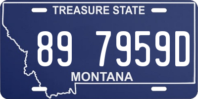 MT license plate 897959D