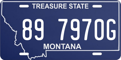 MT license plate 897970G