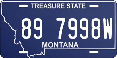 MT license plate 897998W