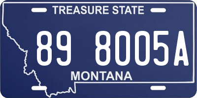 MT license plate 898005A