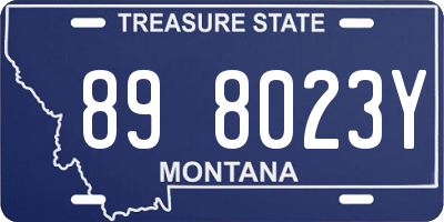 MT license plate 898023Y