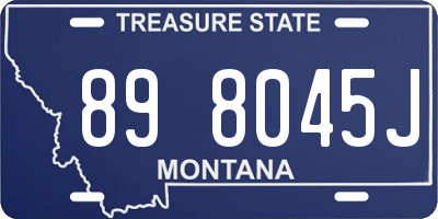MT license plate 898045J