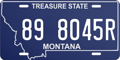 MT license plate 898045R