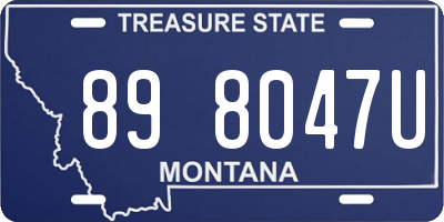 MT license plate 898047U