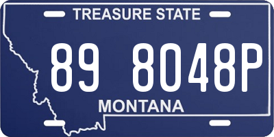 MT license plate 898048P
