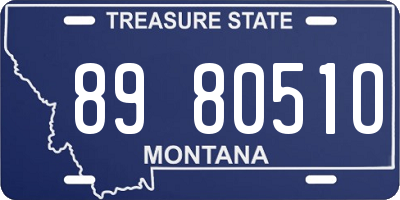 MT license plate 898051O