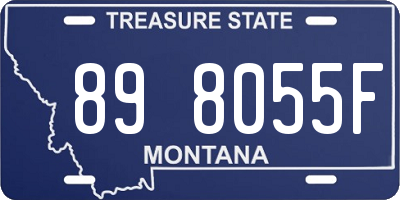 MT license plate 898055F