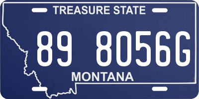 MT license plate 898056G