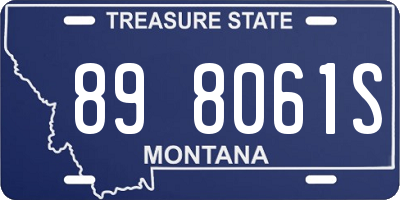 MT license plate 898061S