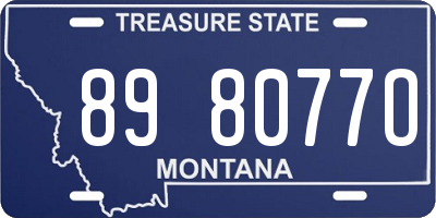 MT license plate 898077O
