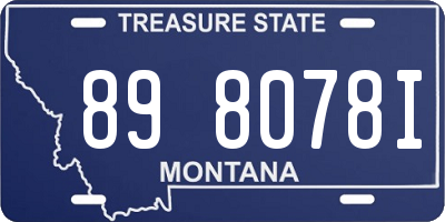 MT license plate 898078I