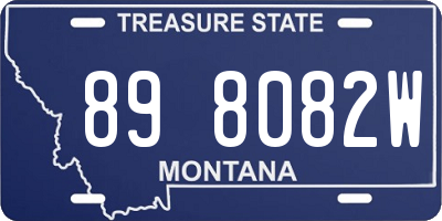 MT license plate 898082W