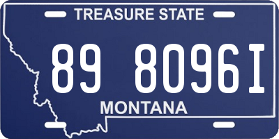 MT license plate 898096I