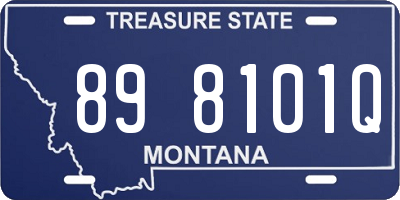 MT license plate 898101Q