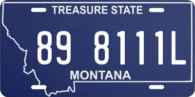 MT license plate 898111L