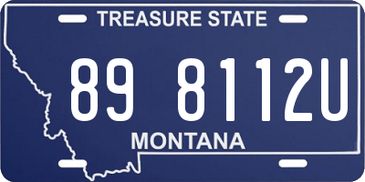 MT license plate 898112U