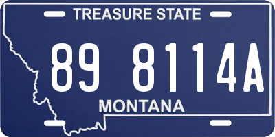 MT license plate 898114A