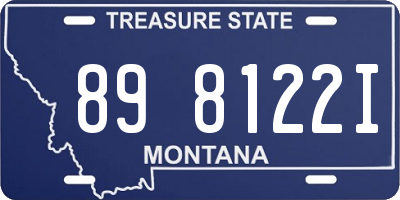 MT license plate 898122I