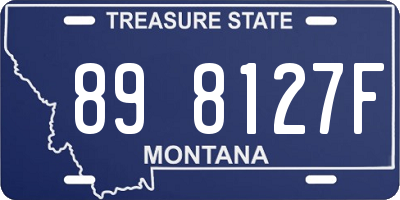 MT license plate 898127F
