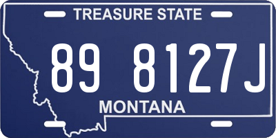 MT license plate 898127J