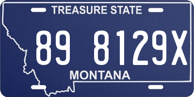 MT license plate 898129X