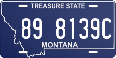 MT license plate 898139C