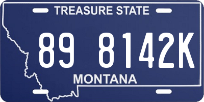 MT license plate 898142K